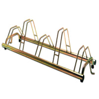 Andrys Rastrelliera Bici 5 Posti con Tappi PVC Alto/Basso Tropical Oro