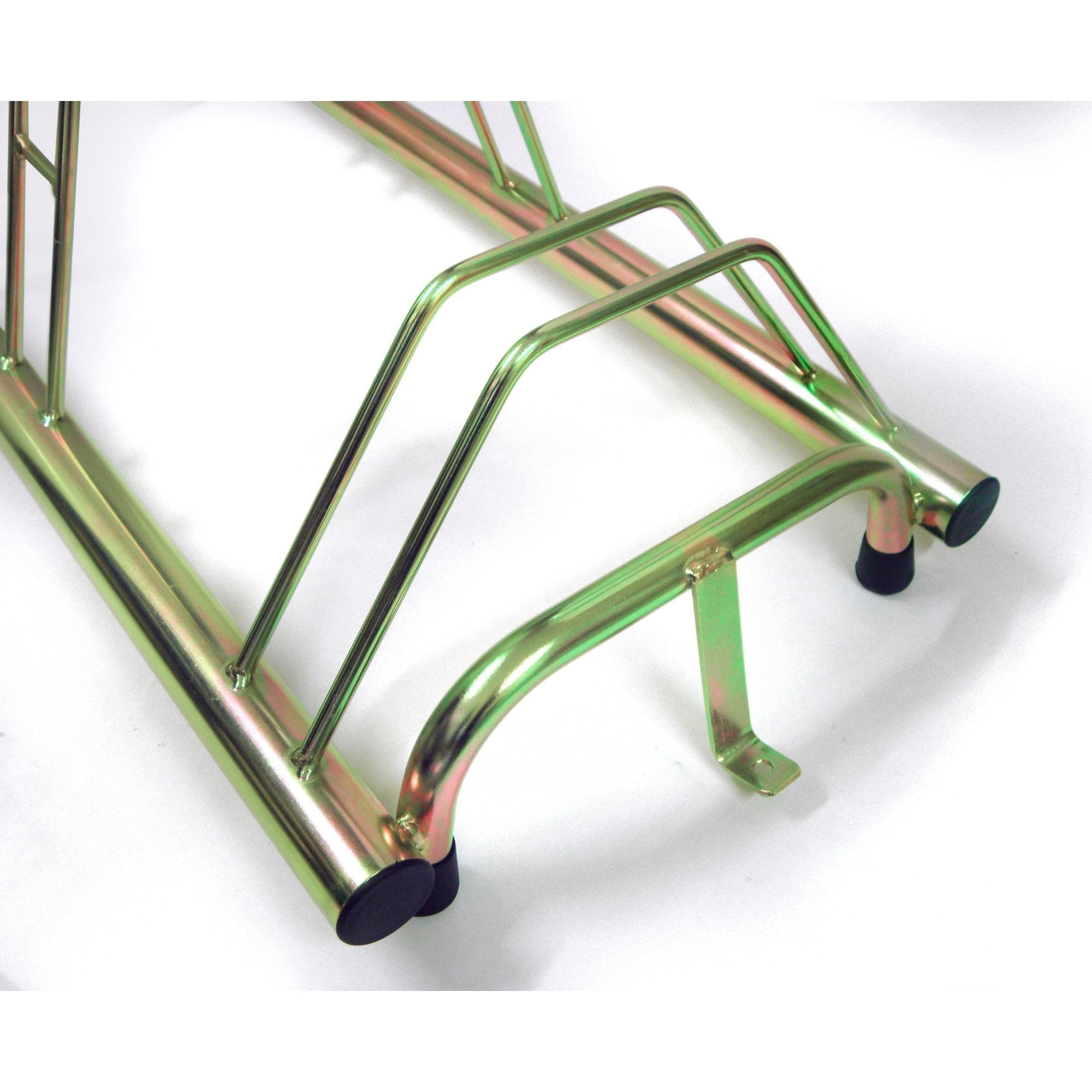 Andrys Rastrelliera Bici 5 Posti con Tappi PVC Alto/Basso Tropical Oro