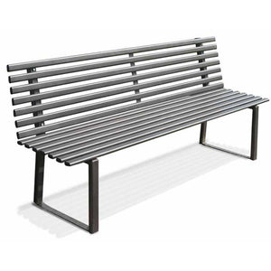 Andrys Panchina Giardino con Schienale 190x50x82 Zincata Grigio Antracite