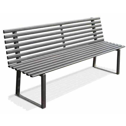 Andrys Panchina Giardino con Schienale 190x50x82 Zincata Grigio Antracite