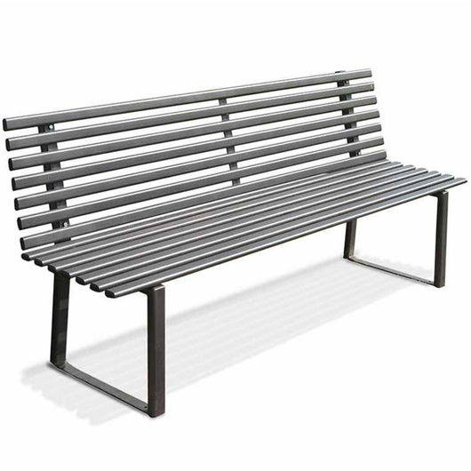 Andrys Panchina Giardino con Schienale 150x50x82 Zincata Grigio Antracite