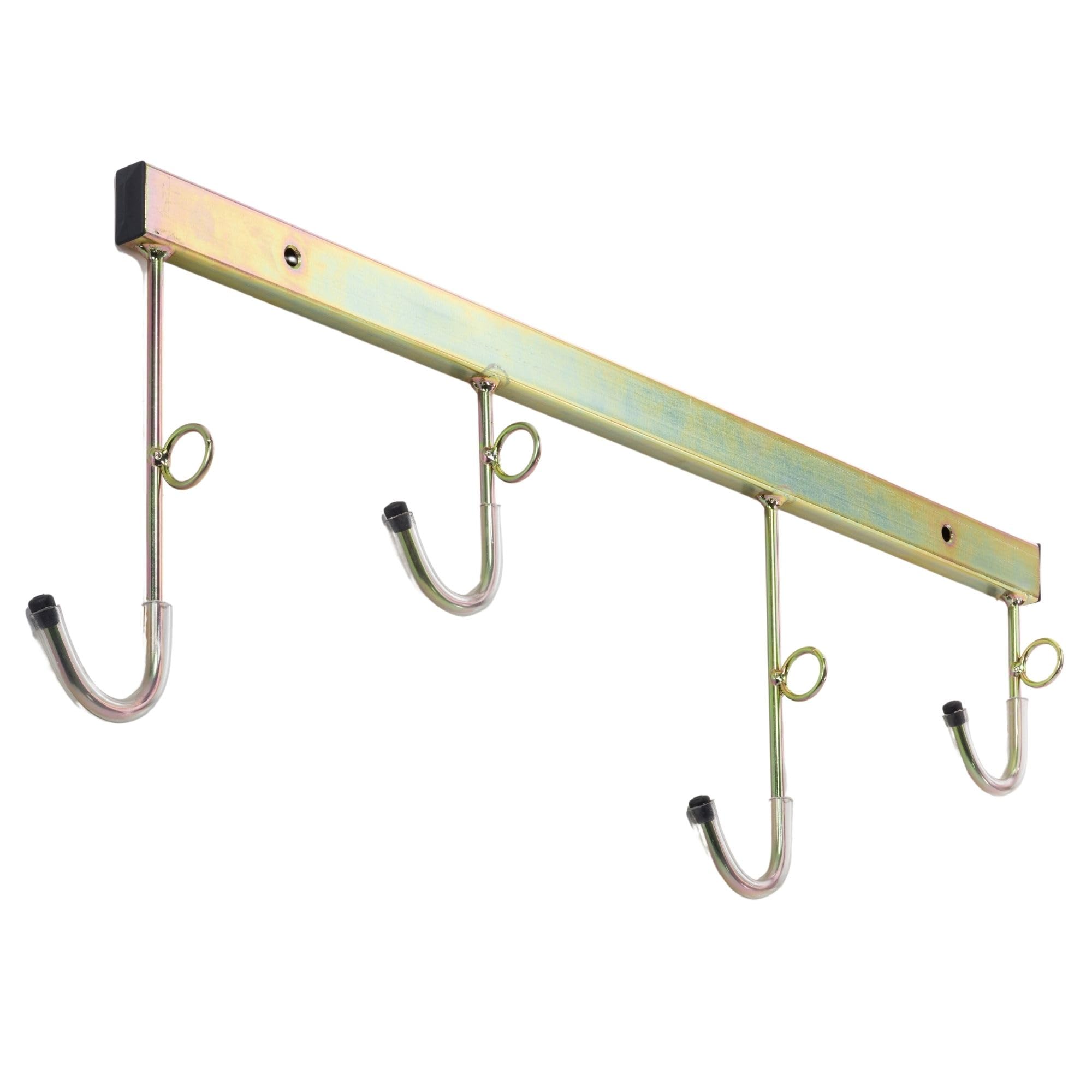 Andrys Porta Bici Muro 4 Posti con Ganci e Anelli Smontabile Oro