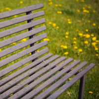 Andrys Panchina Giardino con Schienale 150x50x82 Zincata Grigio Antracite