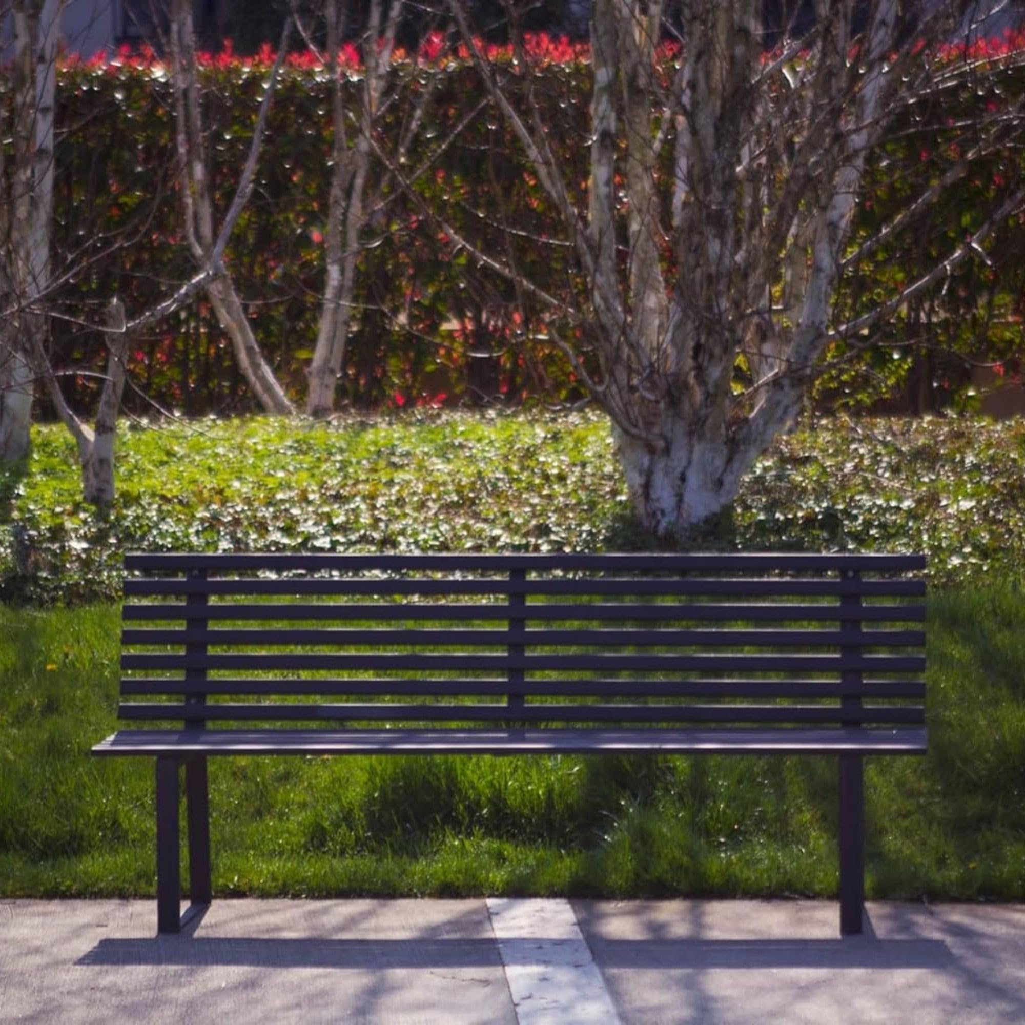 Andrys Panchina Giardino con Schienale 190x50x82 Zincata Grigio Antracite