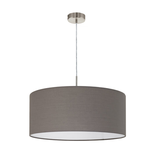 Lampadario A Sospensione Minimal Pasteri Acciaio Nichel Antracite 1 Luce E27 D53