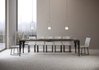 Consolle Allungabile 90-300x40x77 cm in Nobilitato Marrone