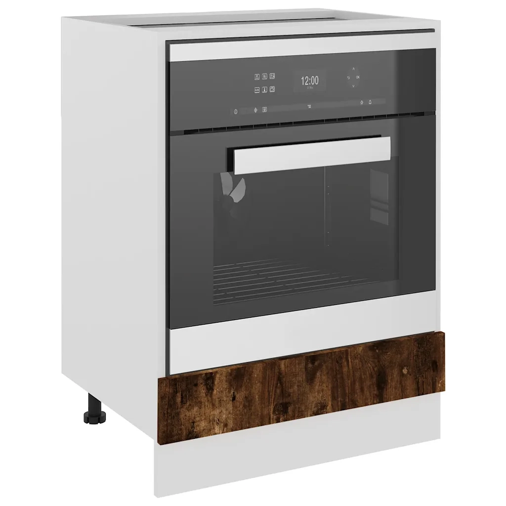 Mobile da Forno Rovere Fumo 60x46x81,5 cm in Legno Multistrato cod mxl 77686