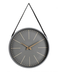 Orologio da Muro 40x6x66 cm Timeline in Legno Grigio