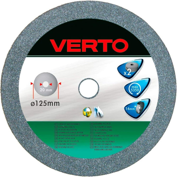 Topex 61h603 dischi smeriglianti ti, 125 x 20 x 20 mm, 2 pezz ds