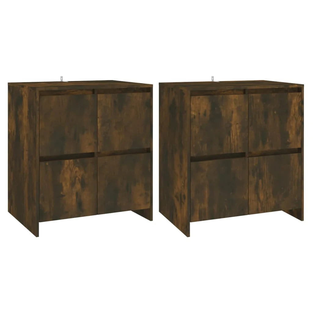 Buffet credenza cassettiera armadio mobile contenitore organizer per cucina soggiorno salotti set da 2 70 x 41 x 75 cm legno ingegnerizzato marrone 02_0036748