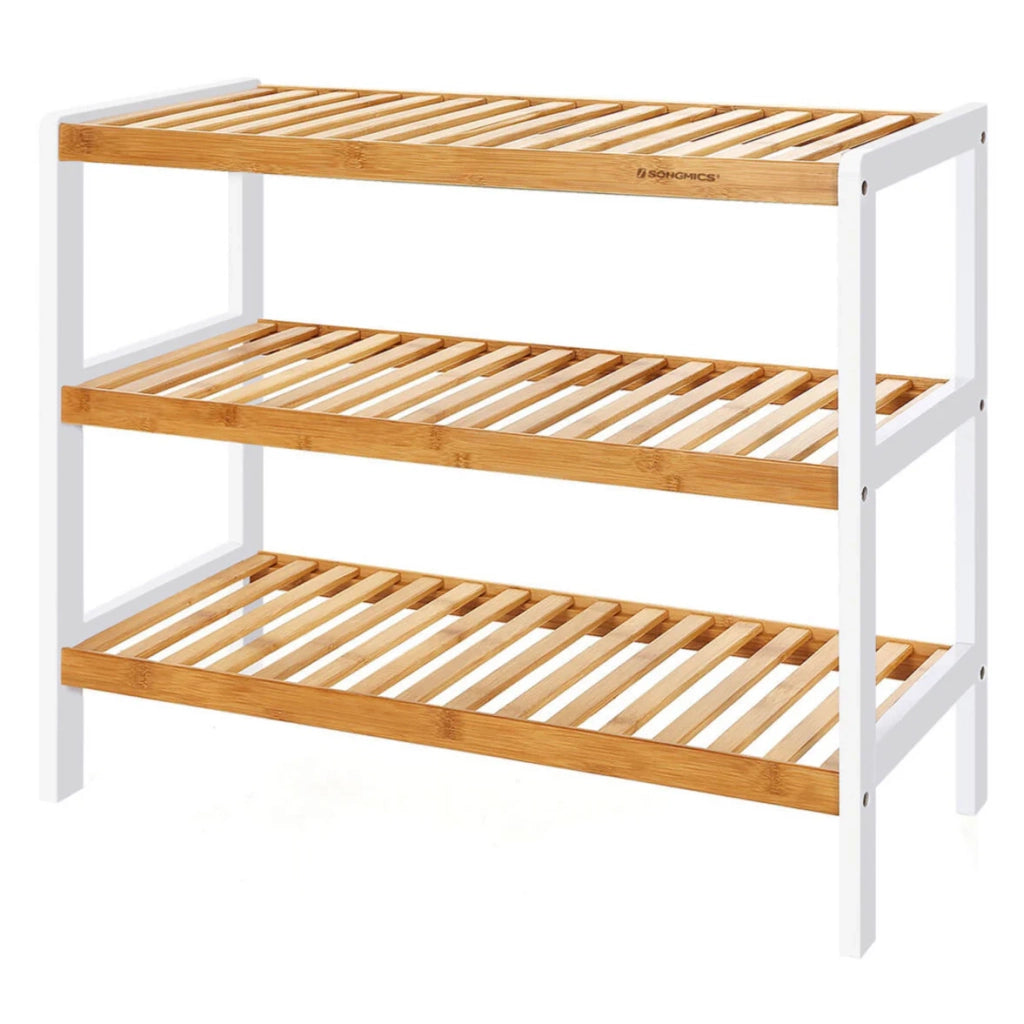 Scarpiera scaffale portaoggetti scarpiera 3 ripiani 70 cm bambù 12_0003207
