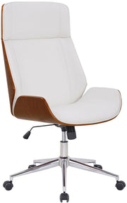 Sedia da ufficio Varel Noce/bianco