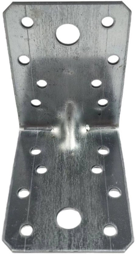 Angolo in acciaio galvanizzato - 10 pezzi - 70*70*55mm - 1,8mm spessore - Pannello angolare in legno pesante in acciaio galvanizzato - Installazione semplice per progetti DIY - Beccabacchio per pannelli L in legno - Antiruggine (Viti non incluse)