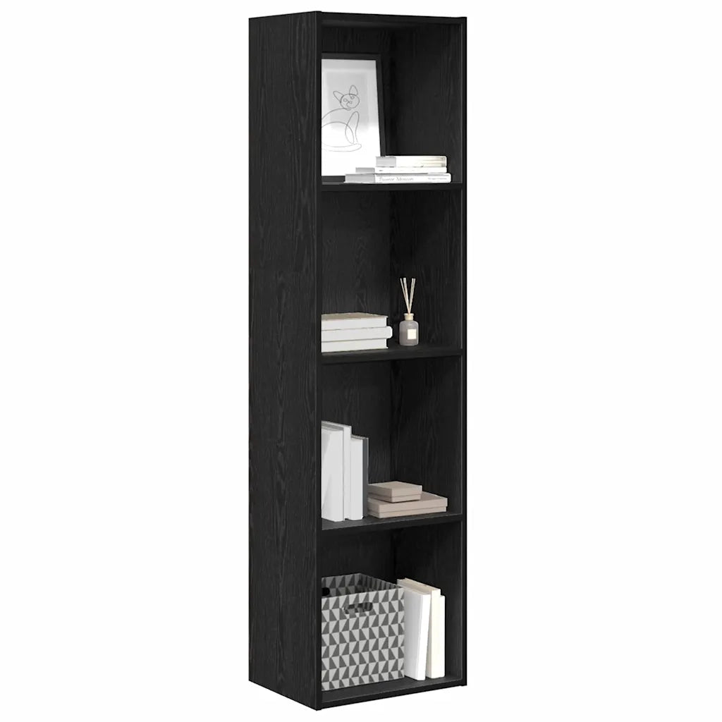 vidaXL Libreria Rovere nero 40 x 30 x 152 cm Legno multistrato