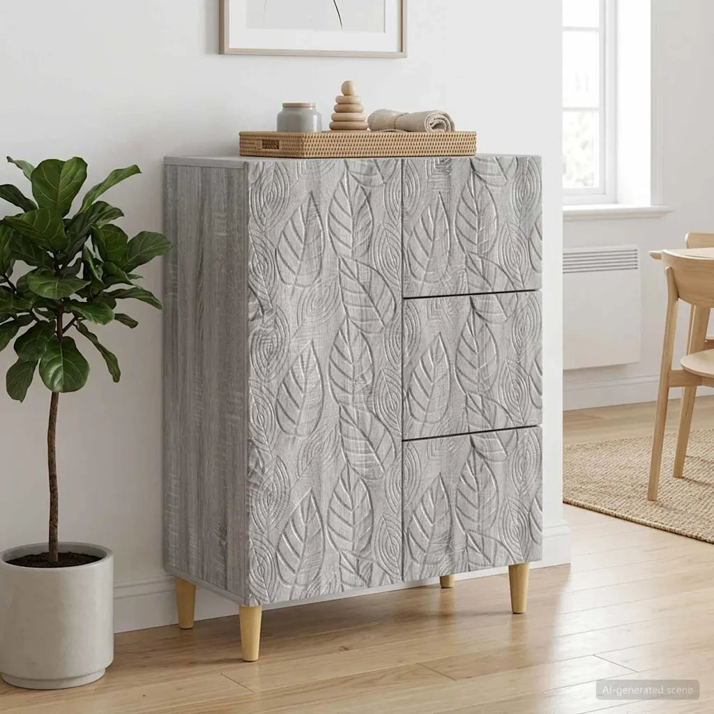 Credenza Sonoma grigio 66 x 34,5 x 90 cm Legno ingegnerizzato 895091