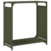 Rastrelliera per Legna da Ardere Verde Oliva 60x28x65 cm CFW2543134