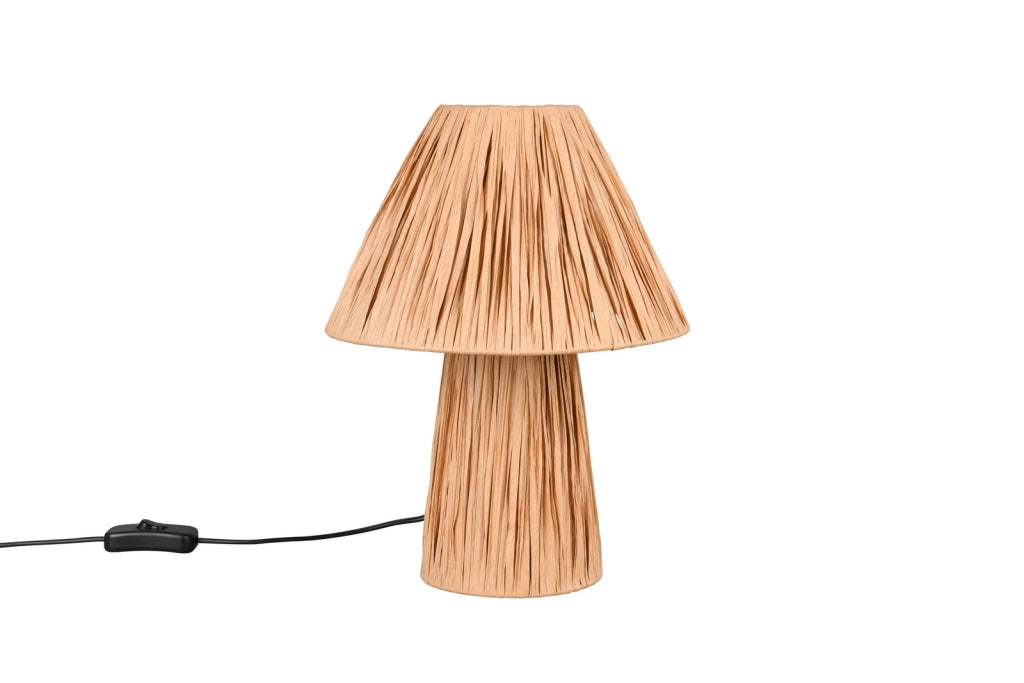 Lampada tavolo boho in carta fungo marrone 2xE14 10W