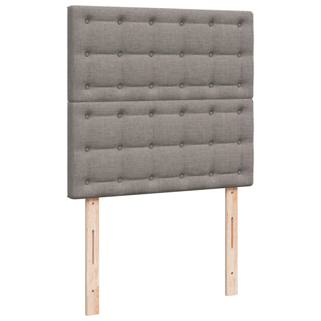vidaXL Giroletto a Molle con Materasso Tortora 100x200 cm in Tessuto