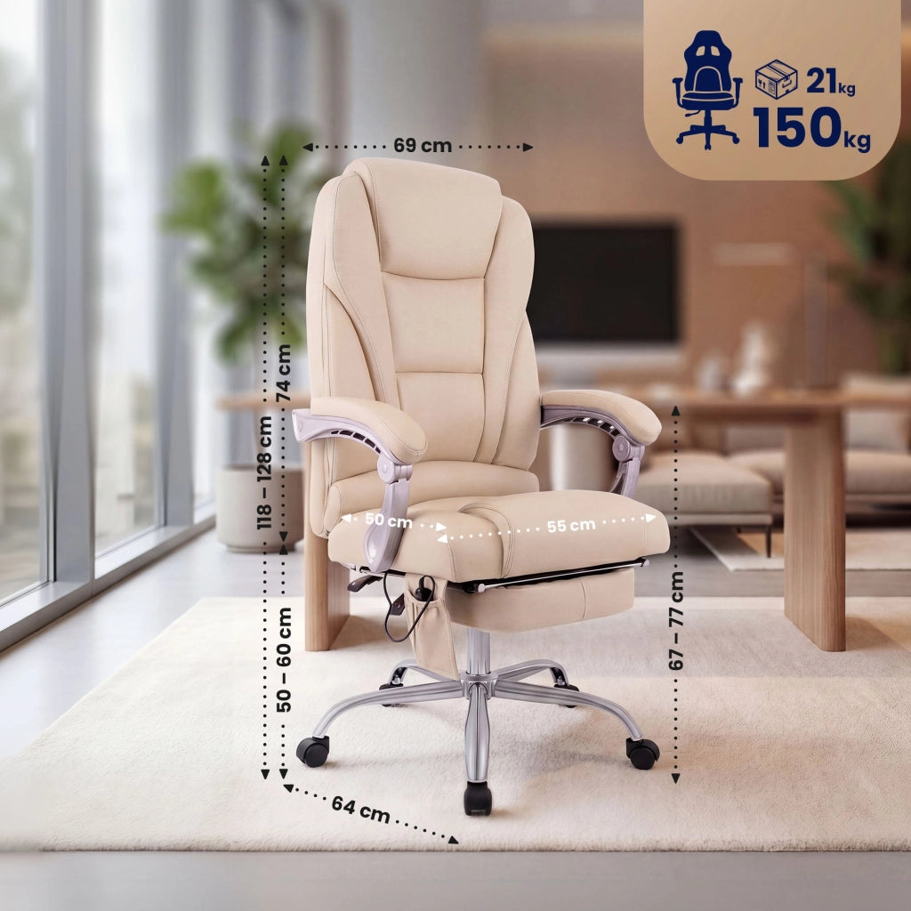 Bьrostuhl Pacific Echtleder mit Massagefunktion