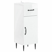 Mobiletto da Bagno HAARLEM Bianco Lucido 30 x 31 x 80 cm 896829