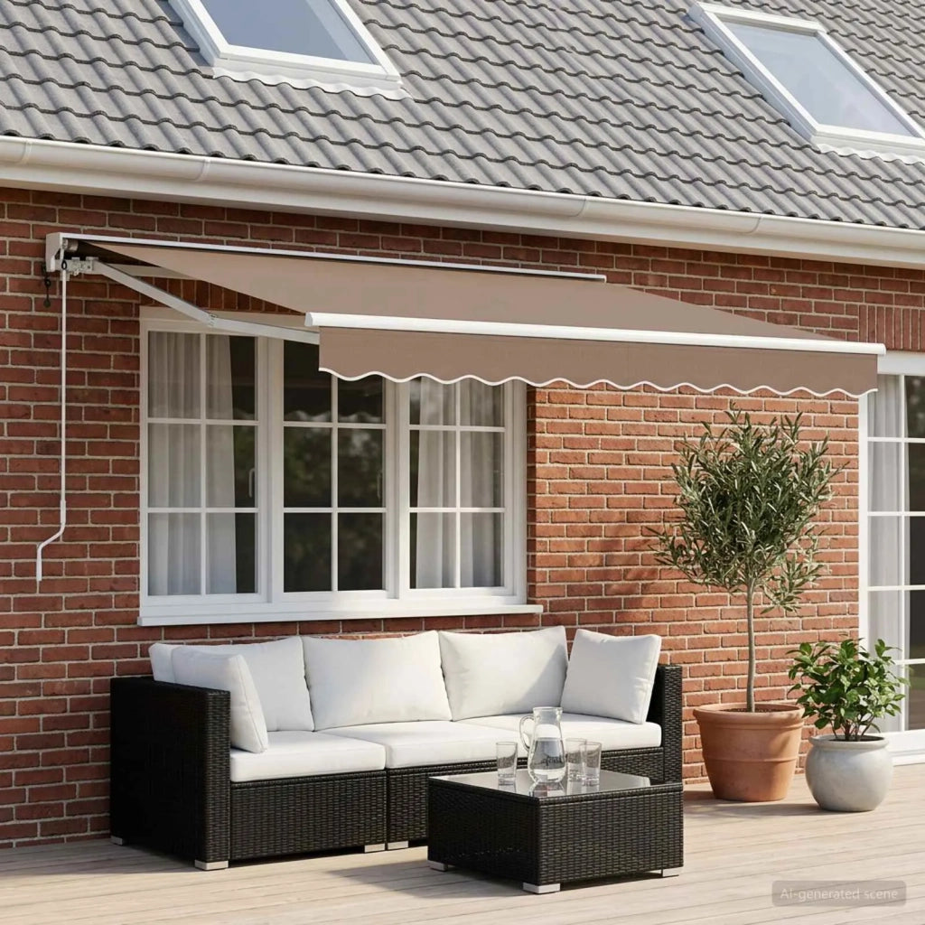 Tettuccio Elettrico Retrattile Tortora 4,5 × 3 m 3426251
