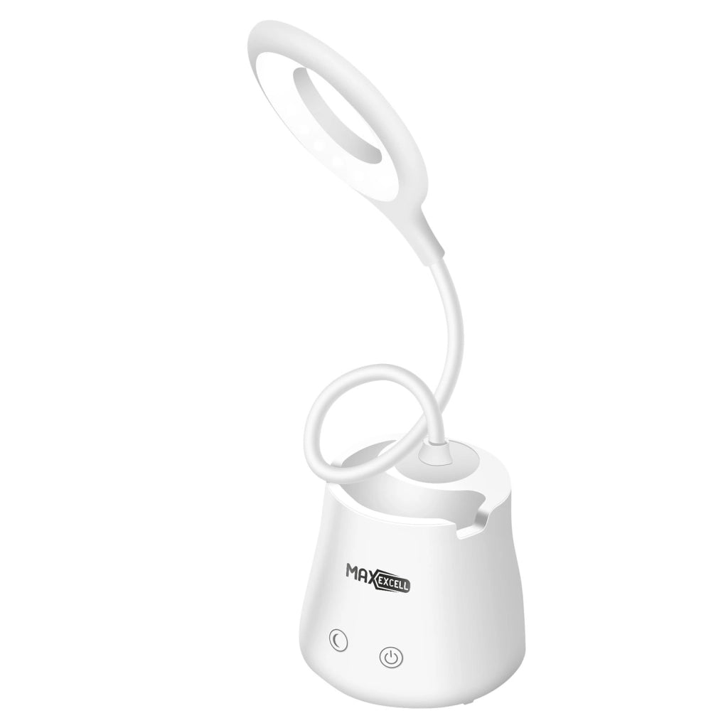 Lampada LED da scrivania Ring Light con base tattile multifunzione Bianco Max excell
