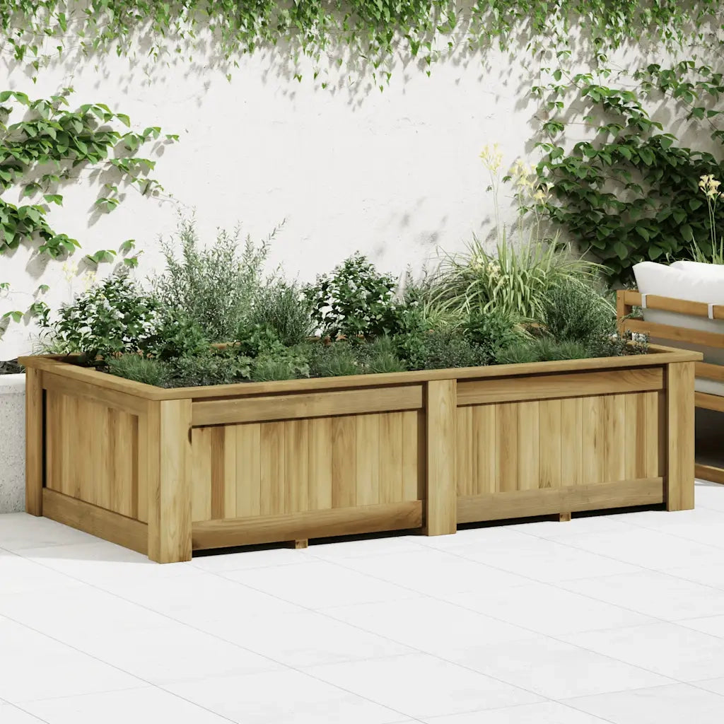 Fioriera Rialzata 196x100x50 cm in Legno di Pino Impregnato 49097