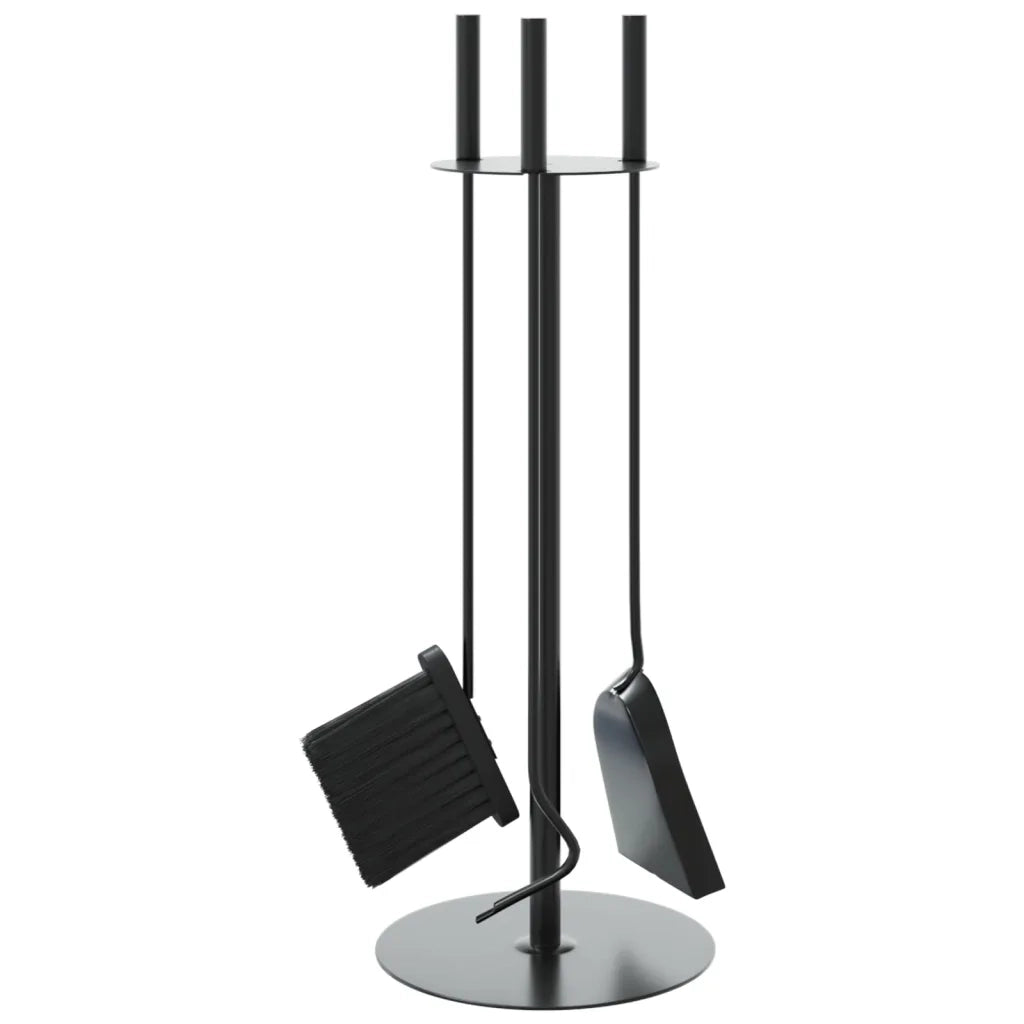 Set di attrezzi per camino 4 pezzi-Kit per camino 22x59 cm in acciaio