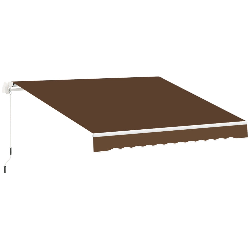 Tenda da Sole Avvolgibile a Parete 395x245 cm in Metallo e Poliestere Rosso ruggine