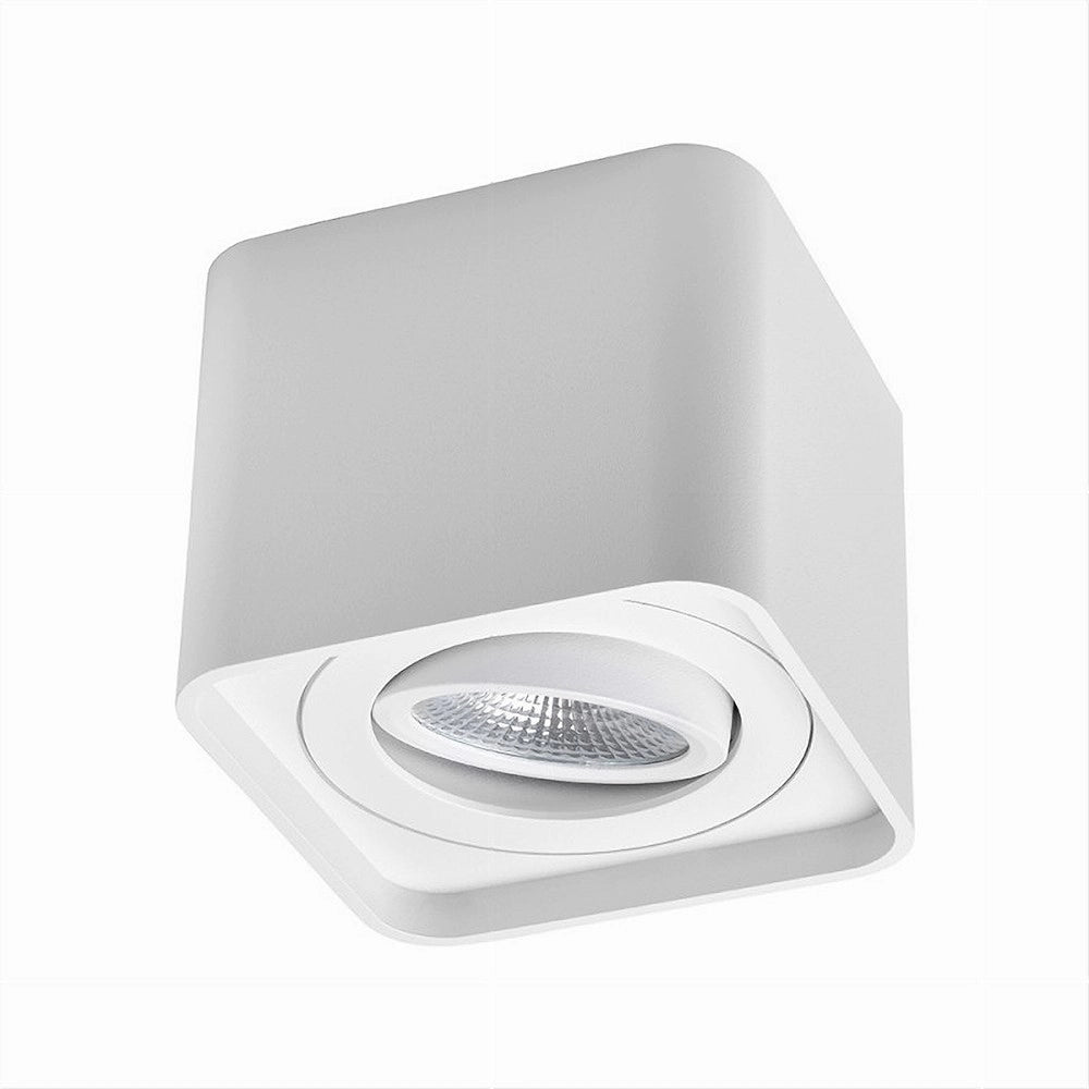 Trade Shop - Portafaretto Orientabile Da Soffitto Bianco Per Faretto Gu10 / Gu5.3 P34-gu10-b1 -