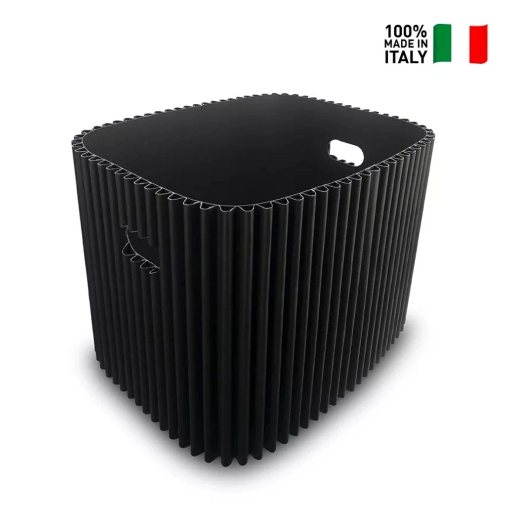 Contenitore grande multiuso Colore: Nero, Materiale: Cartone ondulato, certificato FSC