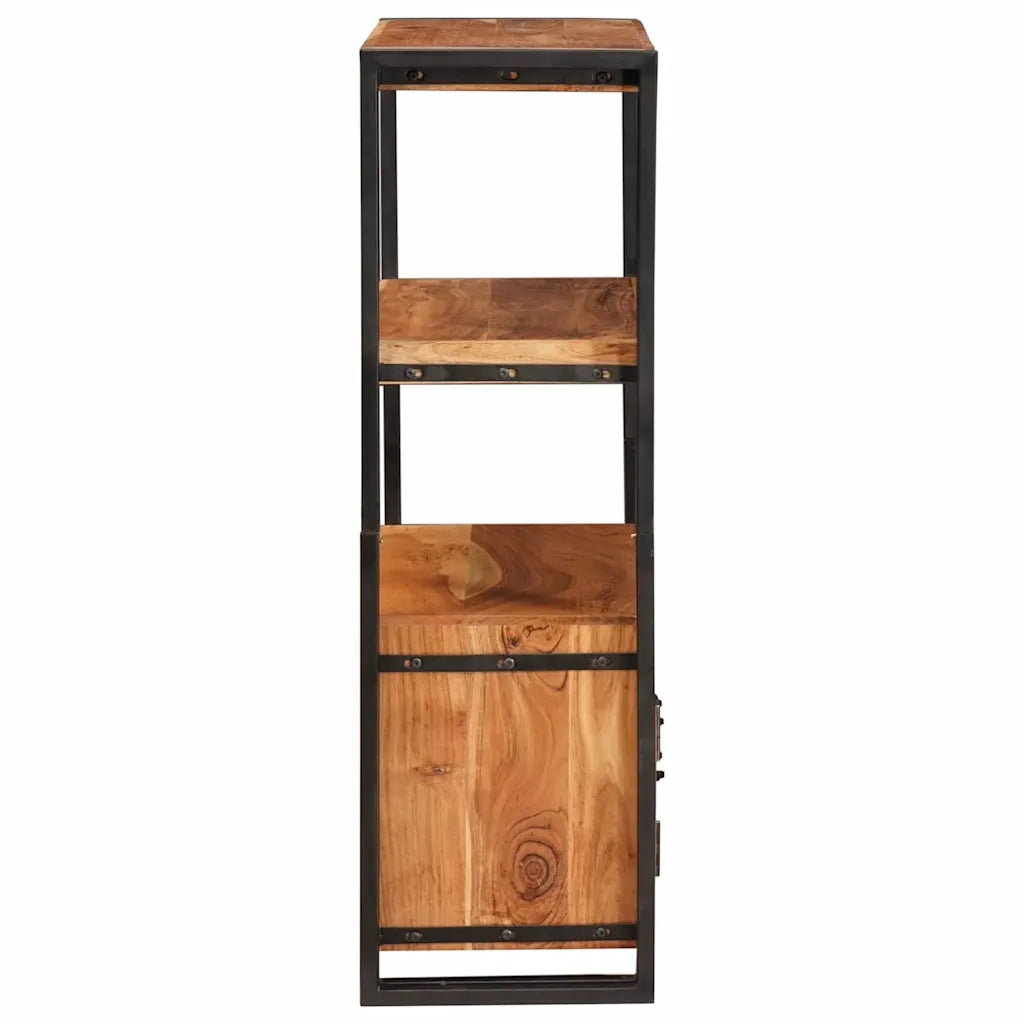 Libreria con Porte Marrone Legno massello di acacia e metallo 4104770