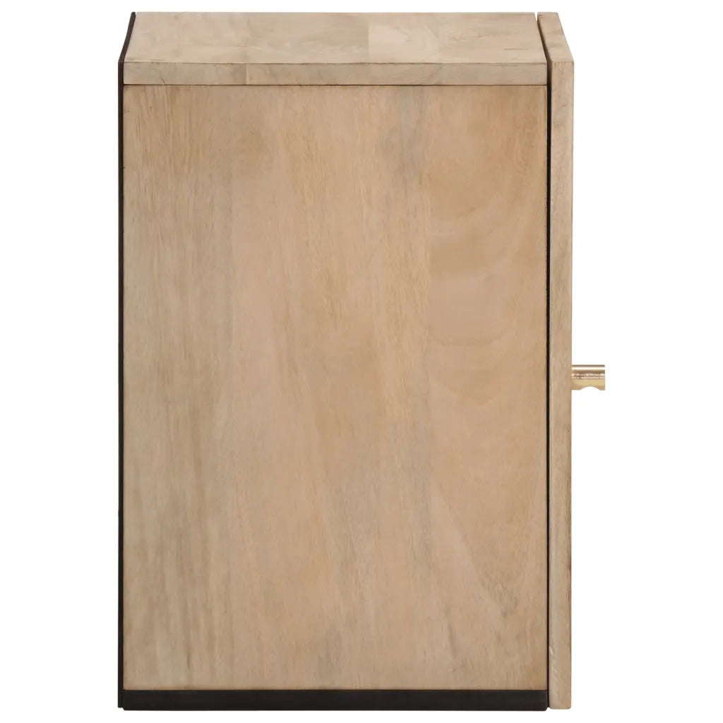 Mobile da Bagno a Parete 38x33x48 cm in Legno Massello di Mango 358268