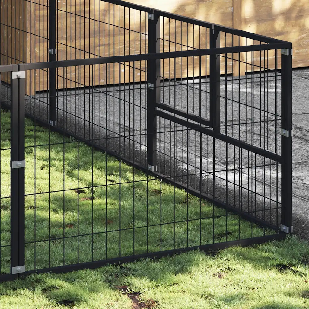 Gabbia per Cani Nera 30 mÂ² in Acciaio