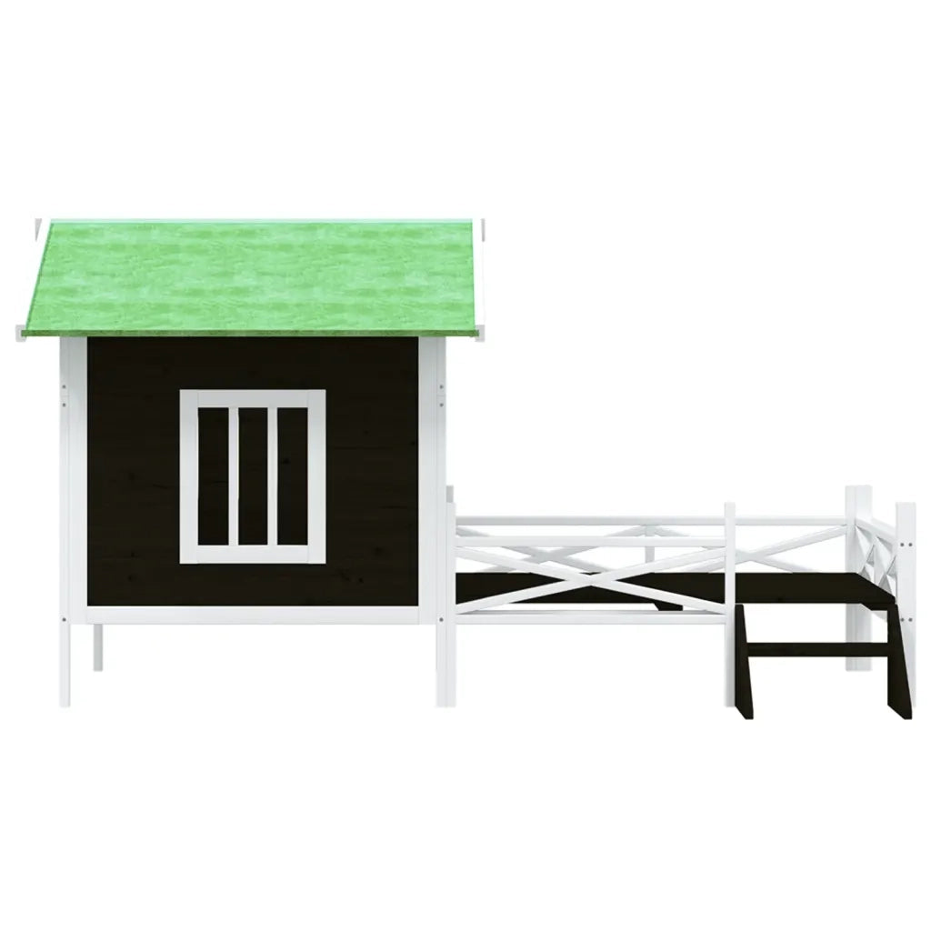 Cuccia per Cani Grigia 159x120x88,5 cm Legno Massello di Pino 172271