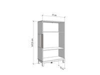 Mobile Espositore Mezzago, Vetrina 2 Ripiani, 77x35x127.5h cm Beige