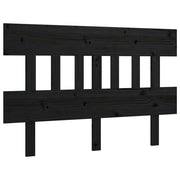 Testiera | Testata per Letto Nera 163,5x3x81 cm in Legno Massello di Pino