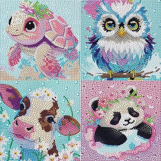 Kit di pittura a tempera con animali realistici
