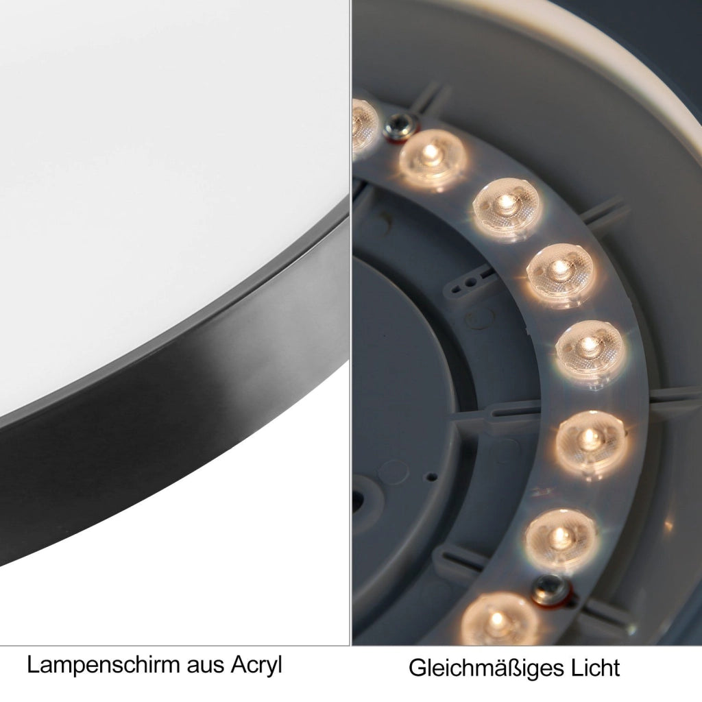 ZMH Lampada da soffitto a LED dimmerabile da 50 W, design anello Via Lattea, colore bianco