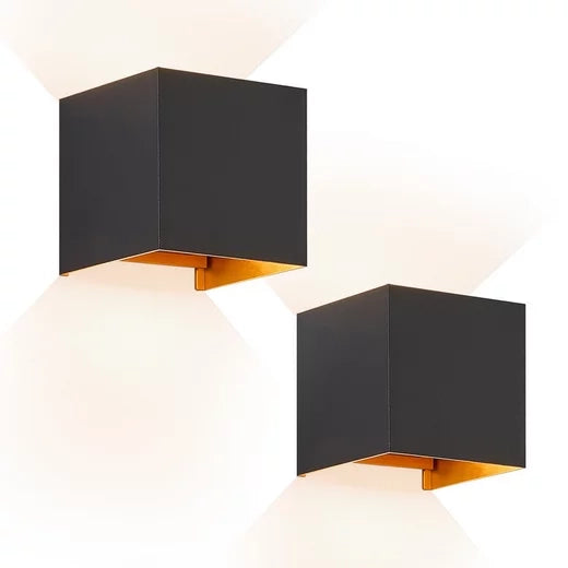 ZMH Applique a LED Applique da parete per interni 2ER 5W IP65 Bianco caldo per esterni per corridoio