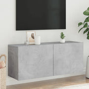 Mobile TV a Parete-Mobile TV a Muro Grigio Cemento 100x30x41 cm