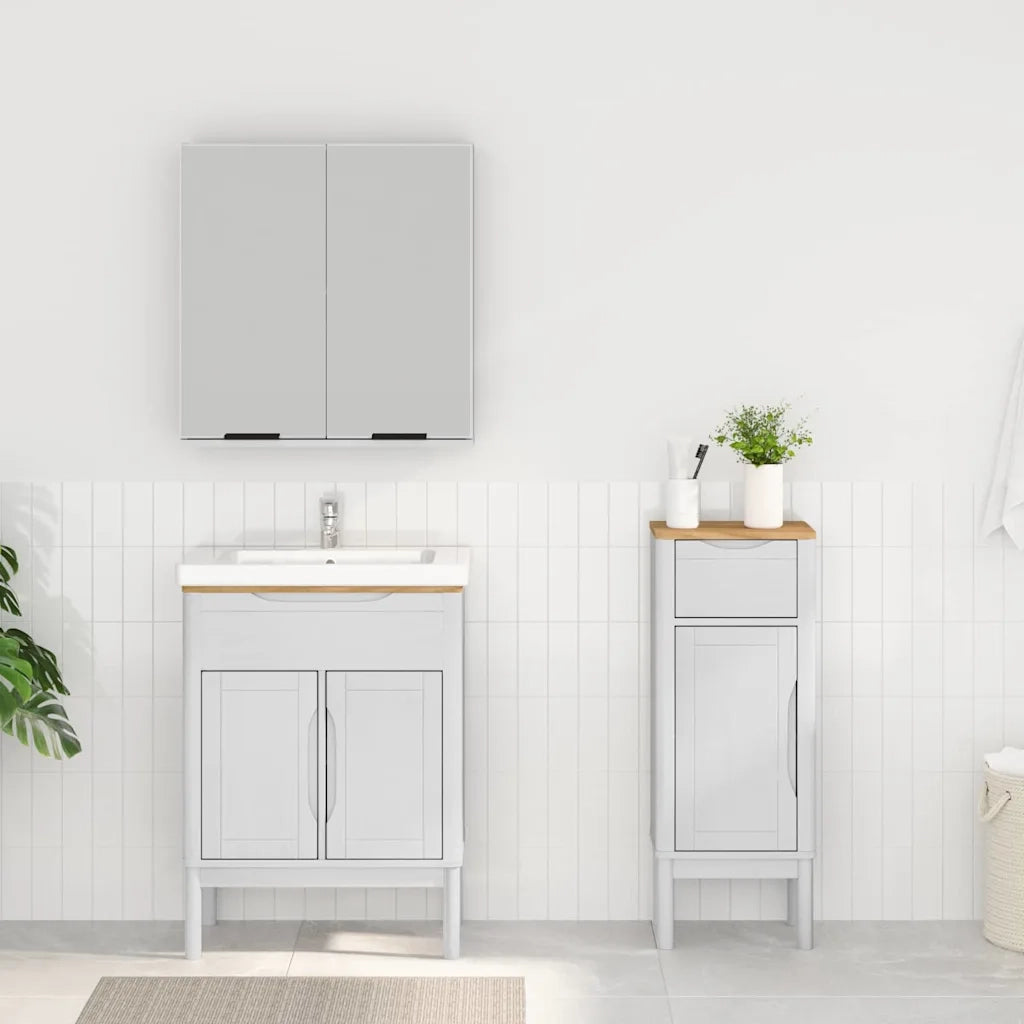 Set di mobili per il bagno con cassetto FLORO 2 pcs Bianco 3385880