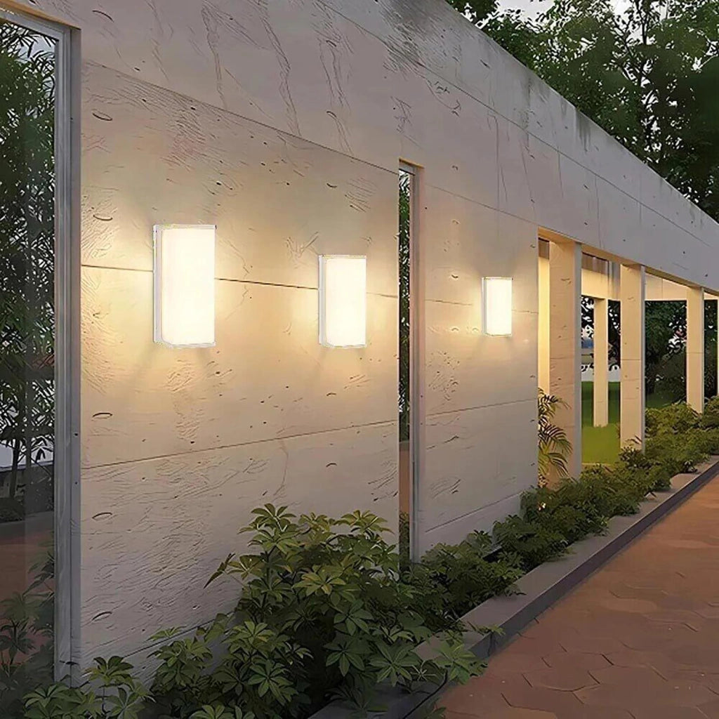 Applique moderno IP65 lampada impermeabile parete LED 10W resa 95W basso consumo luce diffusa giardino ingresso 230V BIANCO 4000K
