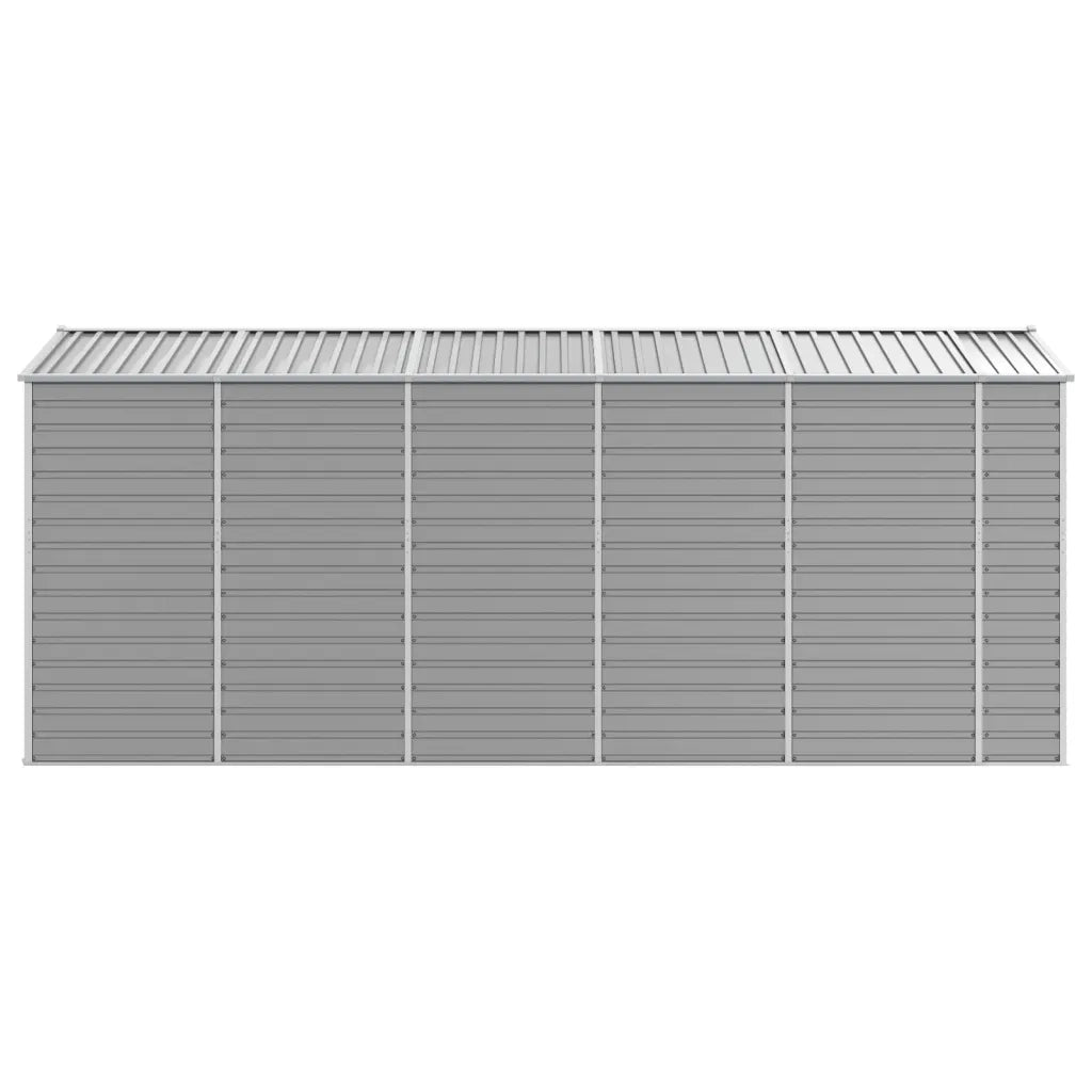 Casetta da giardino grigio chiaro 191x470x198 cm in acciaio zincato 3188246