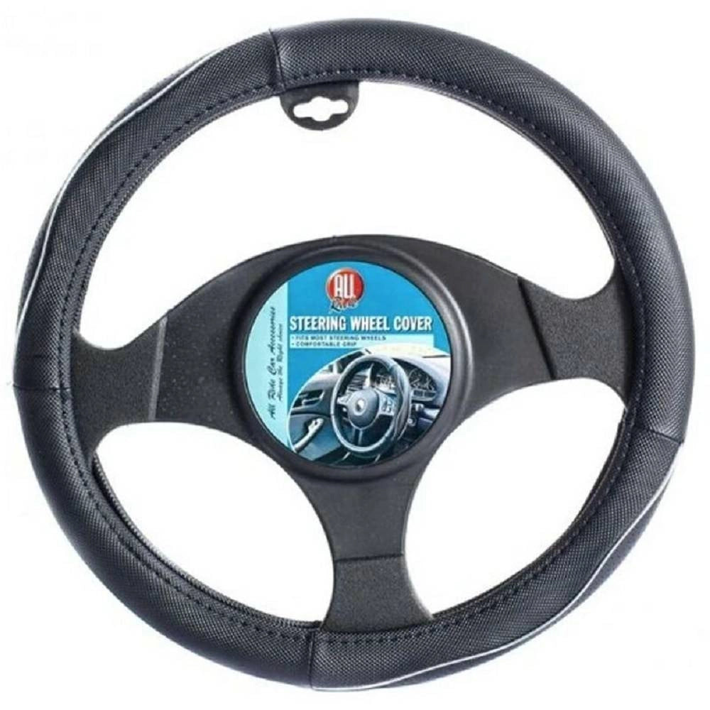 Trade Shop - Coprivolante Universale Auto In Ecopelle Copertura Sterzo Macchina Camper 38 Cm -