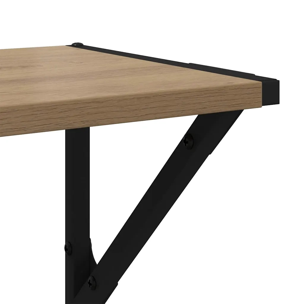Scaffali da parete 2 pcs Rovere artigianale 60 x 25 x 25,5 cm 882857