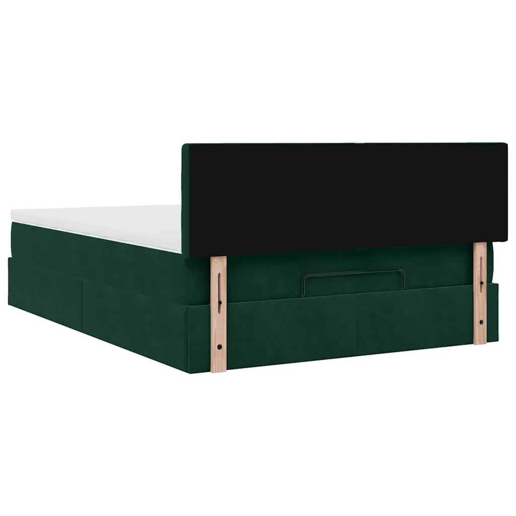 Struttura Letto Pouf con Materasso 140x190 cm in Velluto 3312767