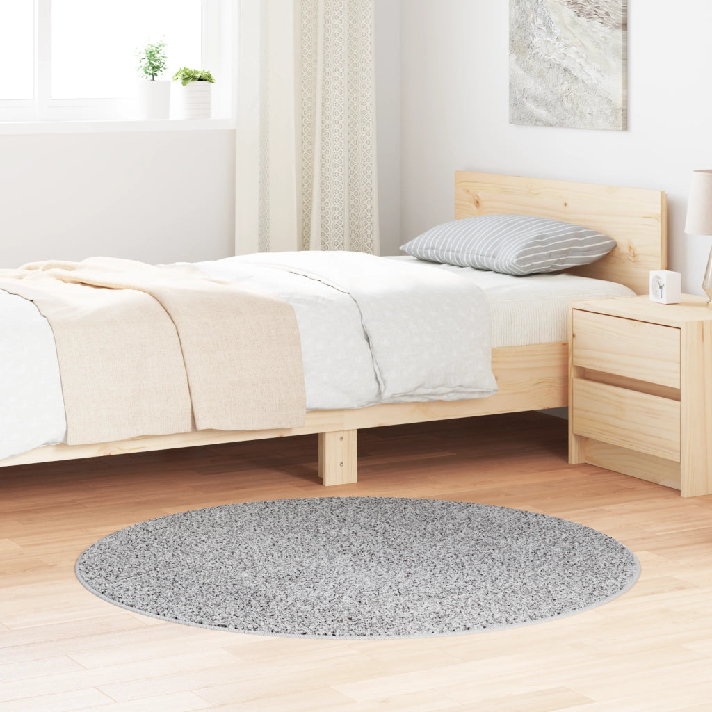Tappeto Shaggy con retro in lattice Grigio Ã¸120 cm