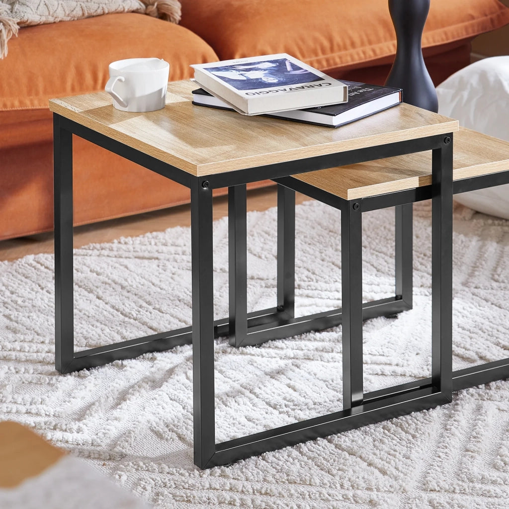 Set tavolini Soggiorno Tavolinetto da Salotto L50*P50*A50cm,Legno FBT42-N