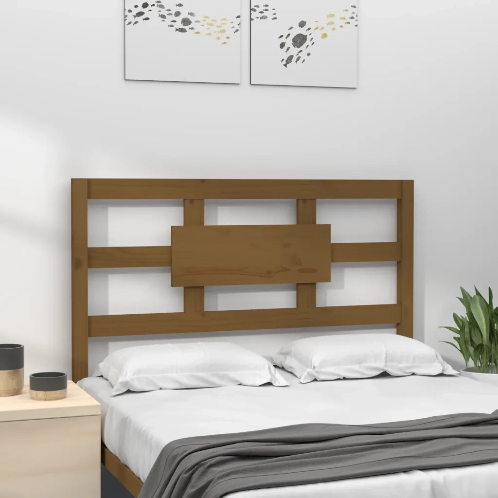 Testiera per Letto ambra 80,5x4x100cm in Legno Massello di Pino